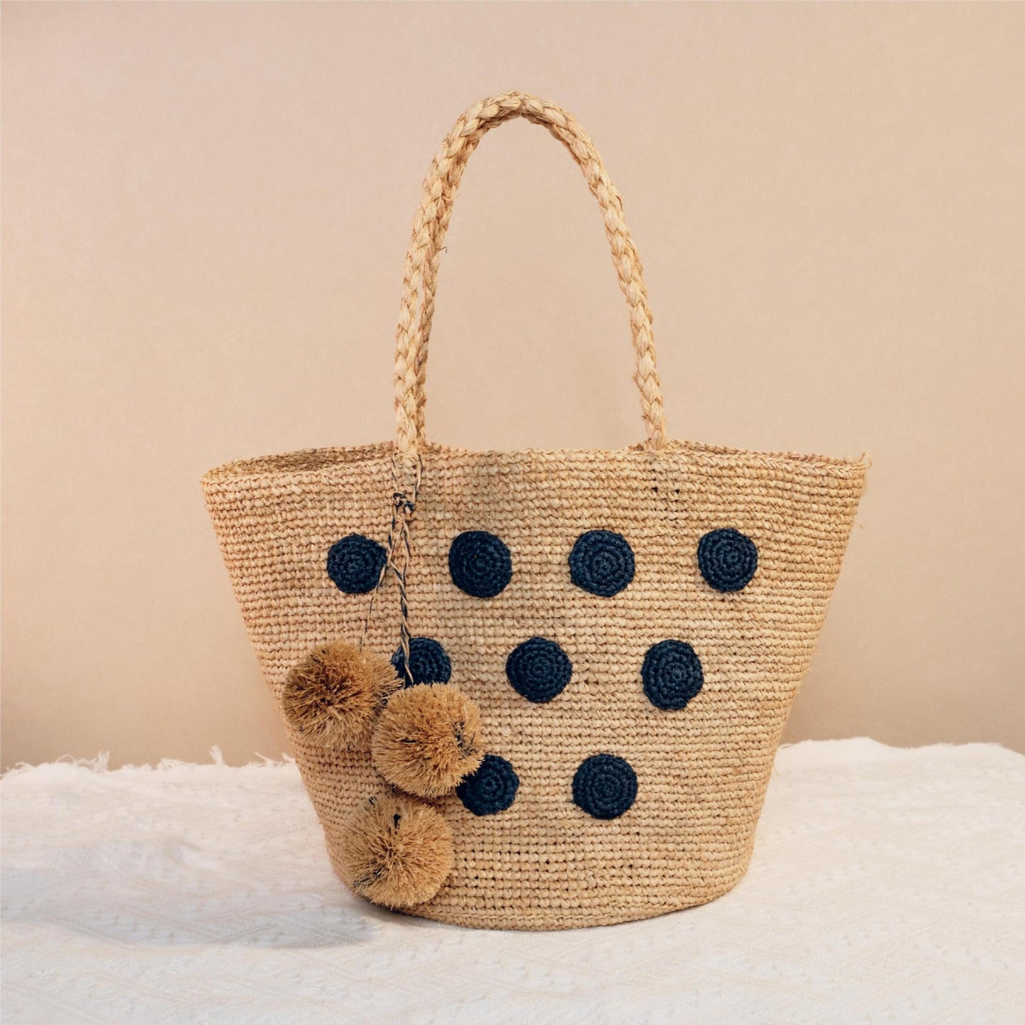 Women's High-grade Raffia Straw Hand-woven Vacation Beach Tote Bags