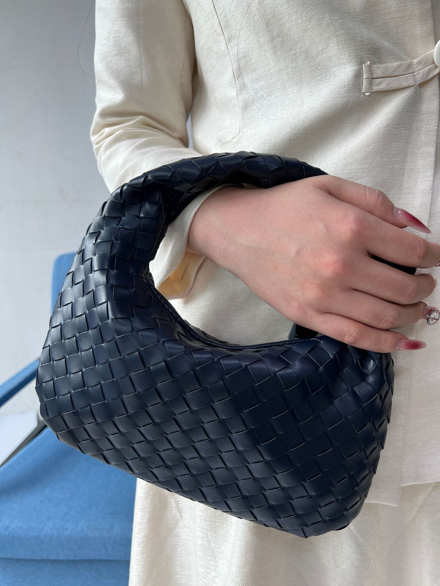 Women's Woven Popular Horn Knotted Portable Underarm Bags