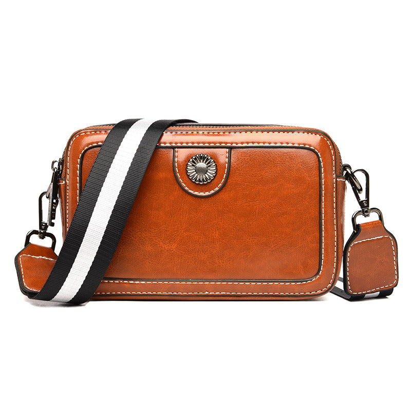Women's Retro Fashion Mobile Simple Soft Leather Phone Bags