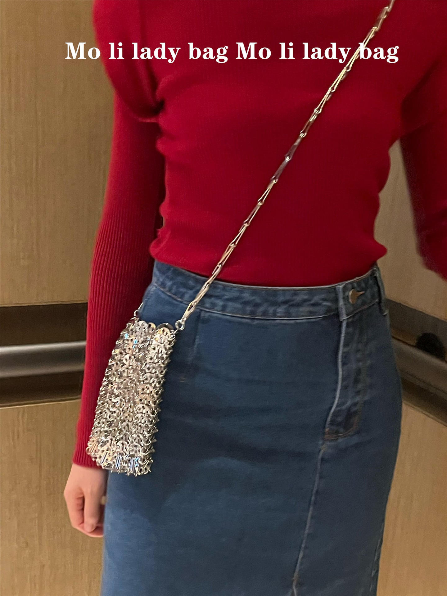 Retro Ancient Modern Popular Sier Shiny Metal Bags