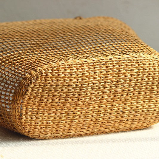 Casual Women's Yellow Grass Hollow Vacation Women's Shoulder Bag