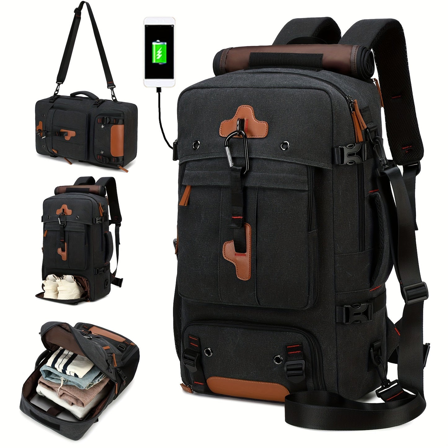 Men's High-grade Waterproof Business Computer Printed Leisure Backpack