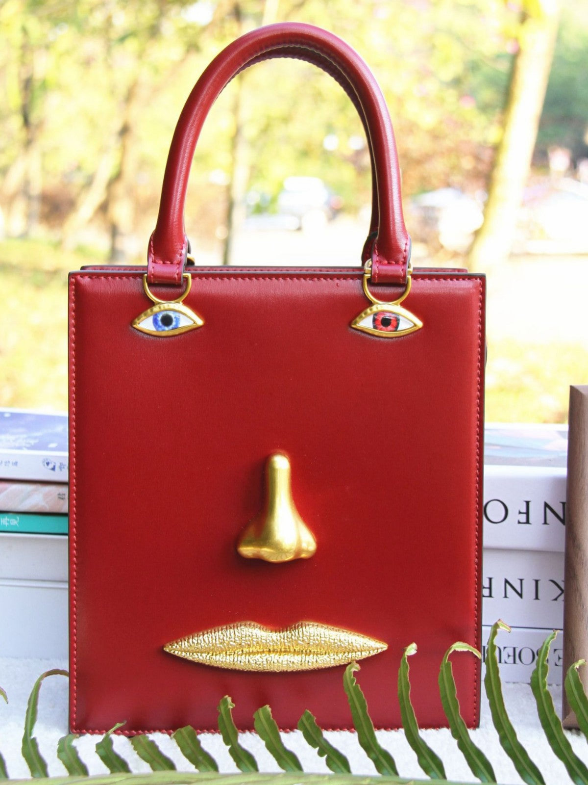 Comfortable Women's Fashion Cowhide Face Smiling Women's Handbag