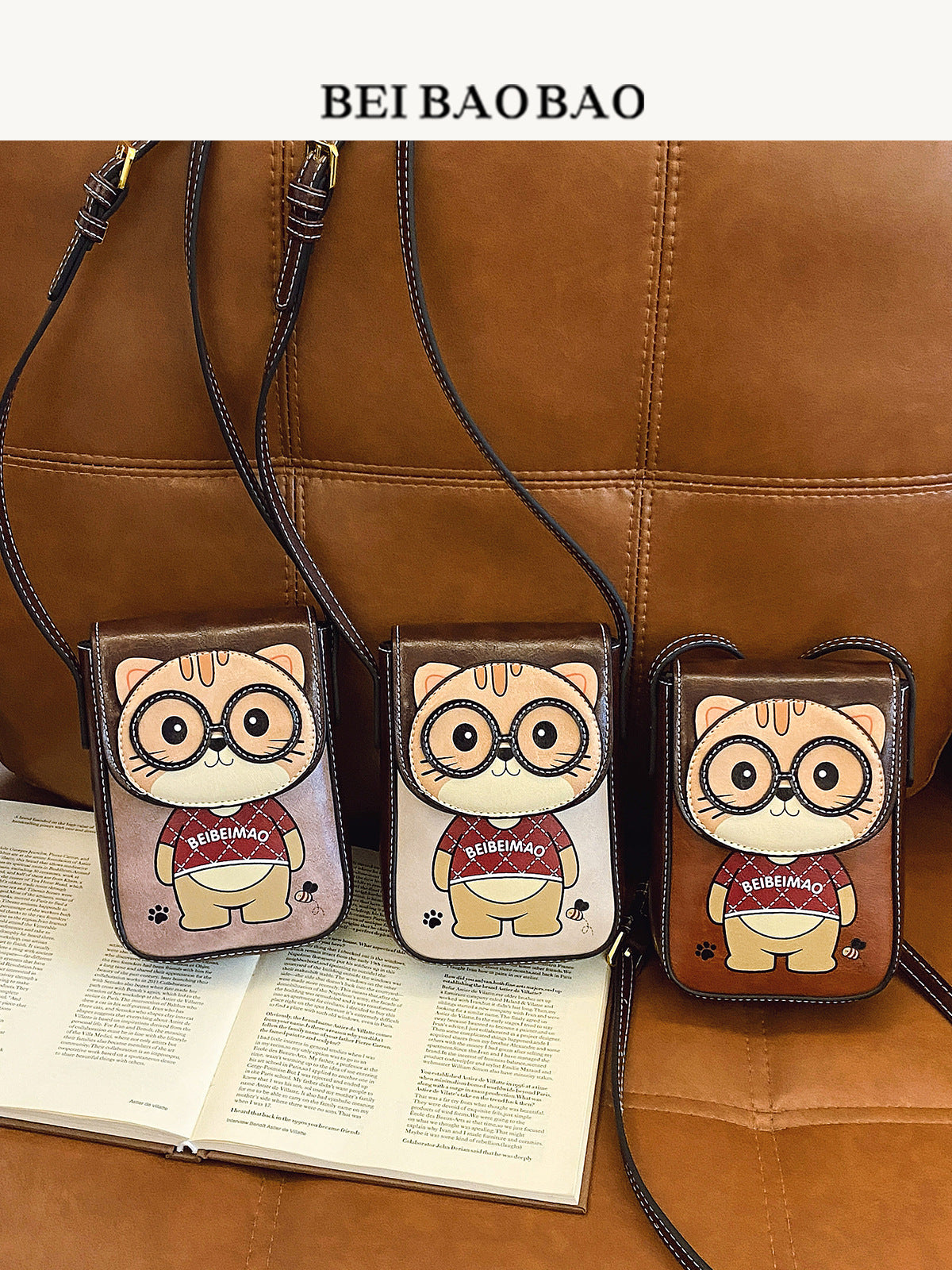 Durable Source Cartoon Cute Leisure Sling Mobile Phone Bag