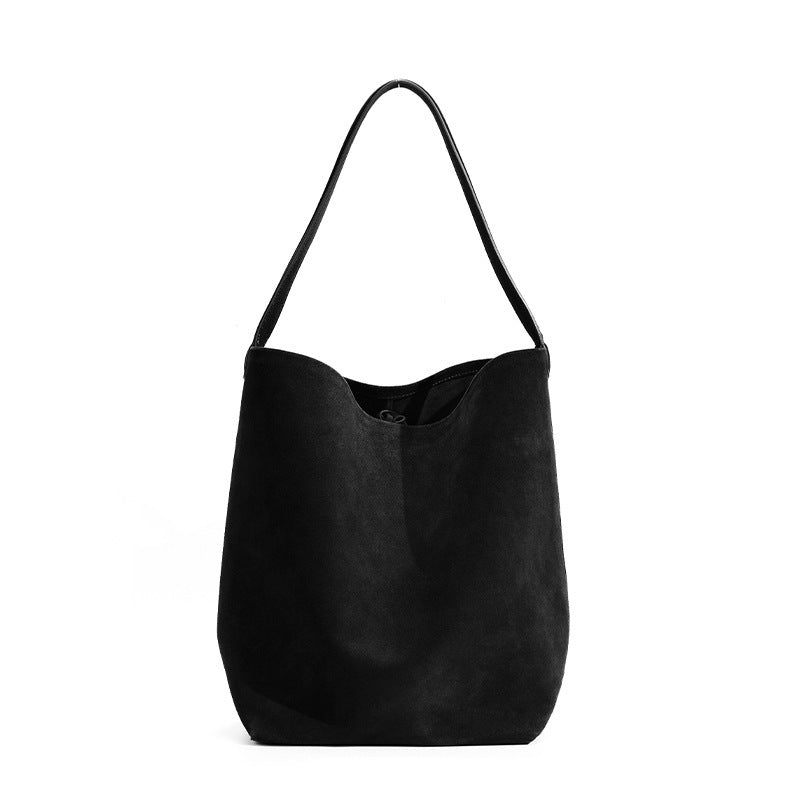 Women's Niche Genuine Leather Leisure Commute High-grade Large Bucket Bag