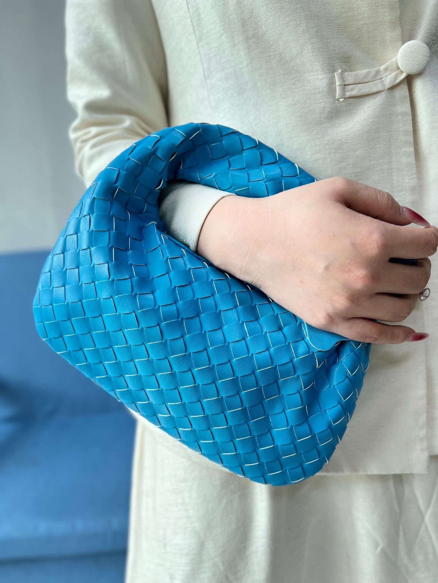 Women's Woven Popular Horn Knotted Portable Underarm Bags