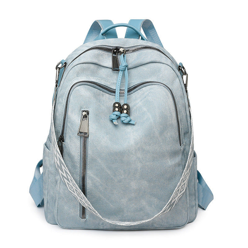 Women's Korean Fashion Trendy Soft Leather Large Women's Backpack