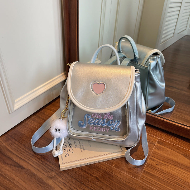 Dopamine Cartoon Good-looking Large Capacity Out Embroidery Women's Backpack