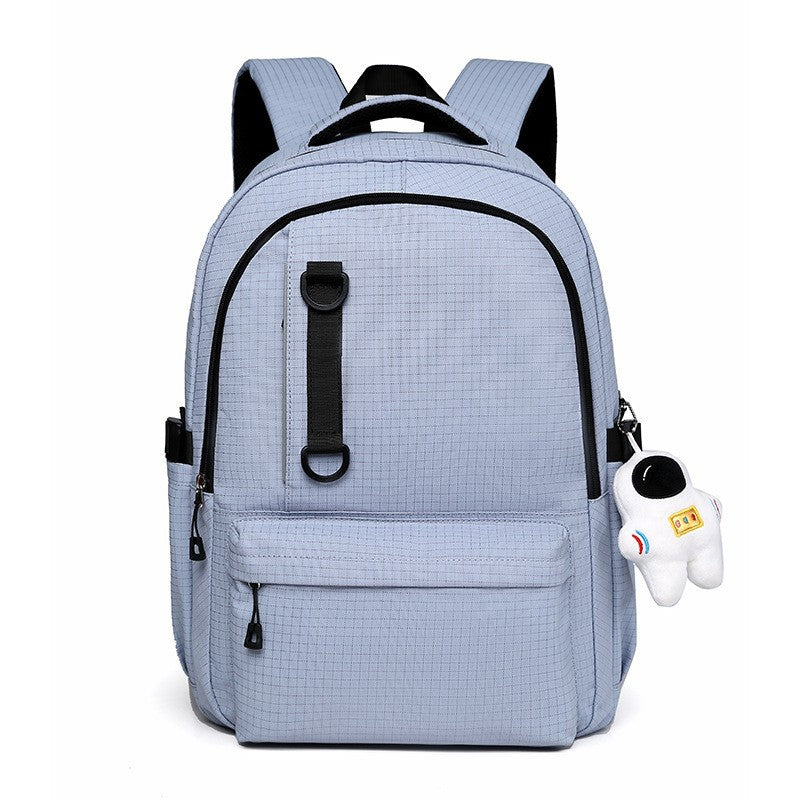 Style Unisex Plaid Couple Large Capacity Leisure Backpack