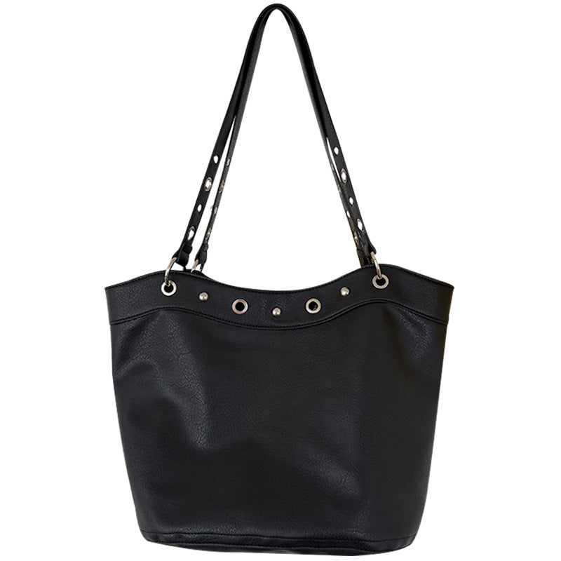 Women's Commuter Large Capacity Punk Motorcycle Rivet Retro Bags