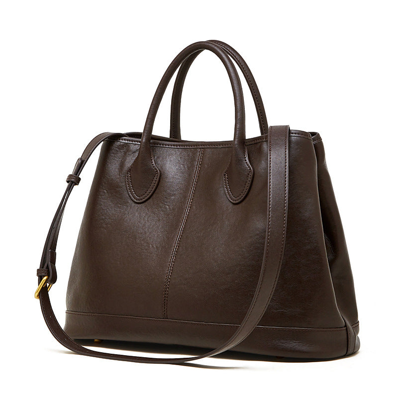 Women's Genuine Leather Versatile Large Capacity Fashion High Women's Shoulder Bag