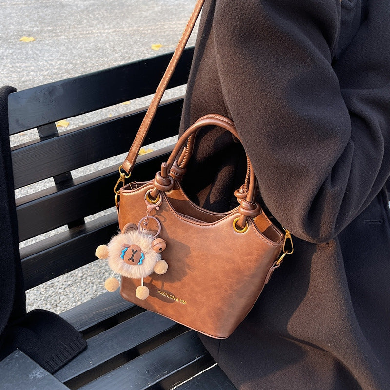 Women's High Sense Retro Winter Popular Texture Hand Cross Bags