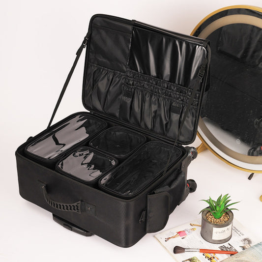 Women's Up Specialist Makeup Fixing Box Oxford Universal Wheel