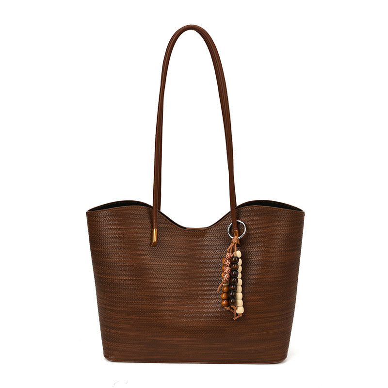 Women's Korean Straw Plaited Portable Autumn Large Capacity Tide Tote Bag