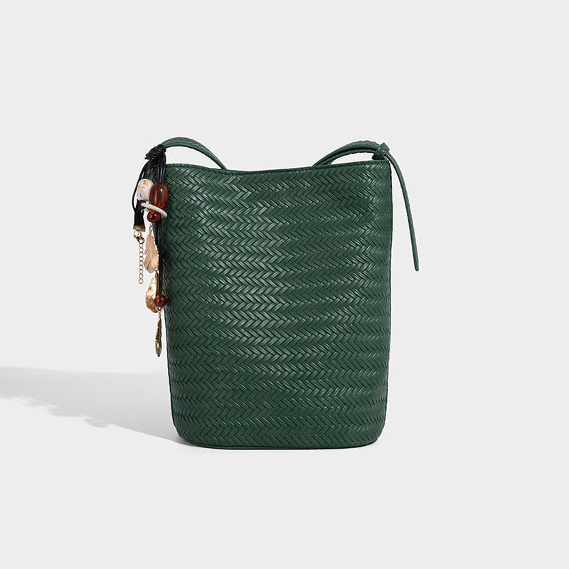 Niche Knitting Retro Affordable Luxury High-grade Bucket Bag