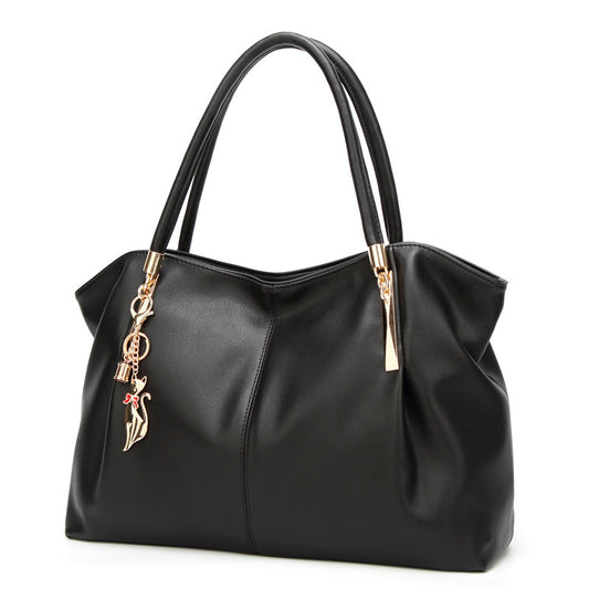 Women's Large Capacity Mummy Simple Elegant Fine Grain Multifunctional Tote Bag
