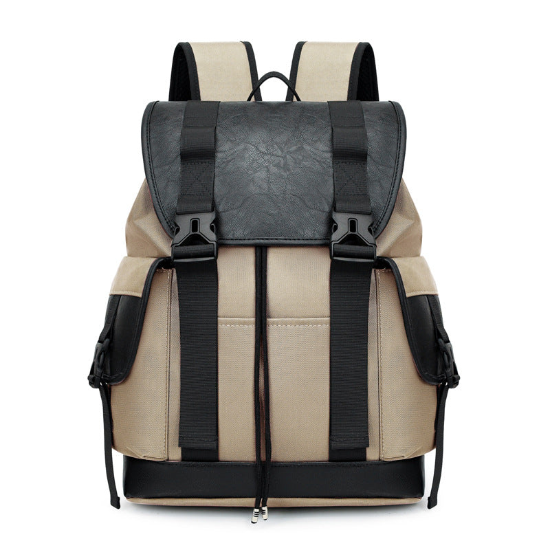 Men's High-grade Vintage Cover Business Commute Computer Large Backpacks