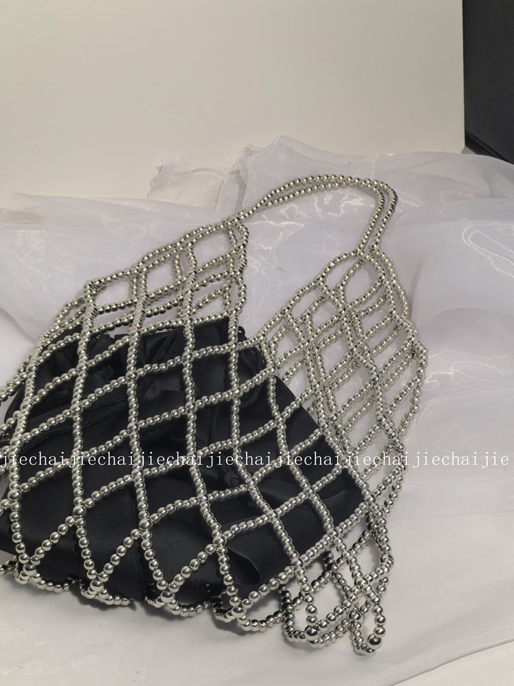 French Fairy Pearl Beaded Good-looking Gentle Niche Design Sweet Shoulder Bags