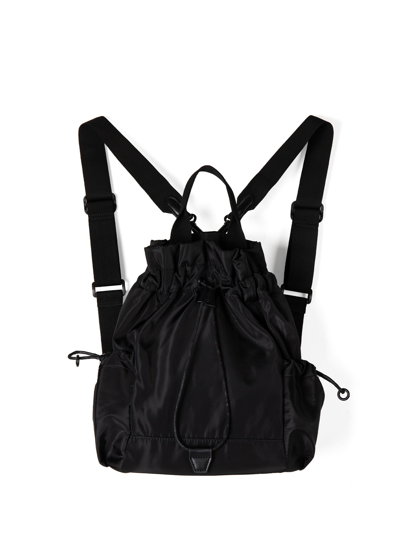 Nylon Drawstring Design Lightweight Female College Class Commute Leisure Backpacks