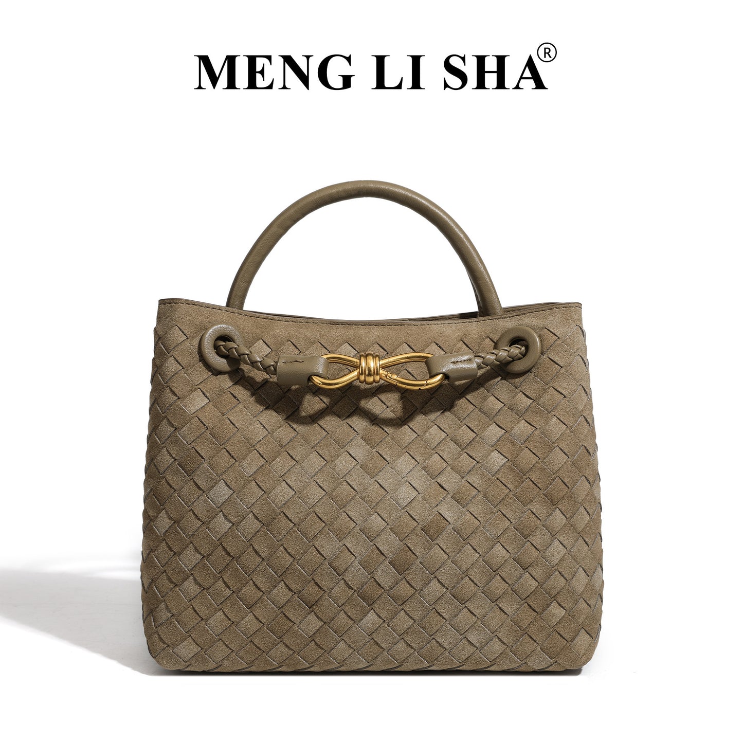 Women's Suede Hand-woven Commuter Portable Vegetable Basket Women's Handbag