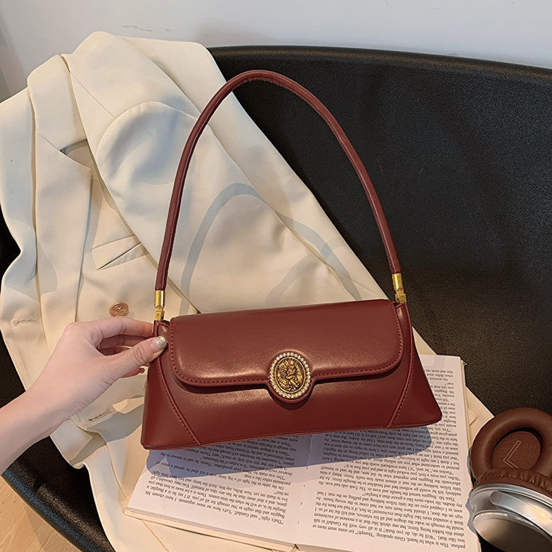 Women's Baguette Advanced Texture Underarm Retro Minority Women's Shoulder Bag