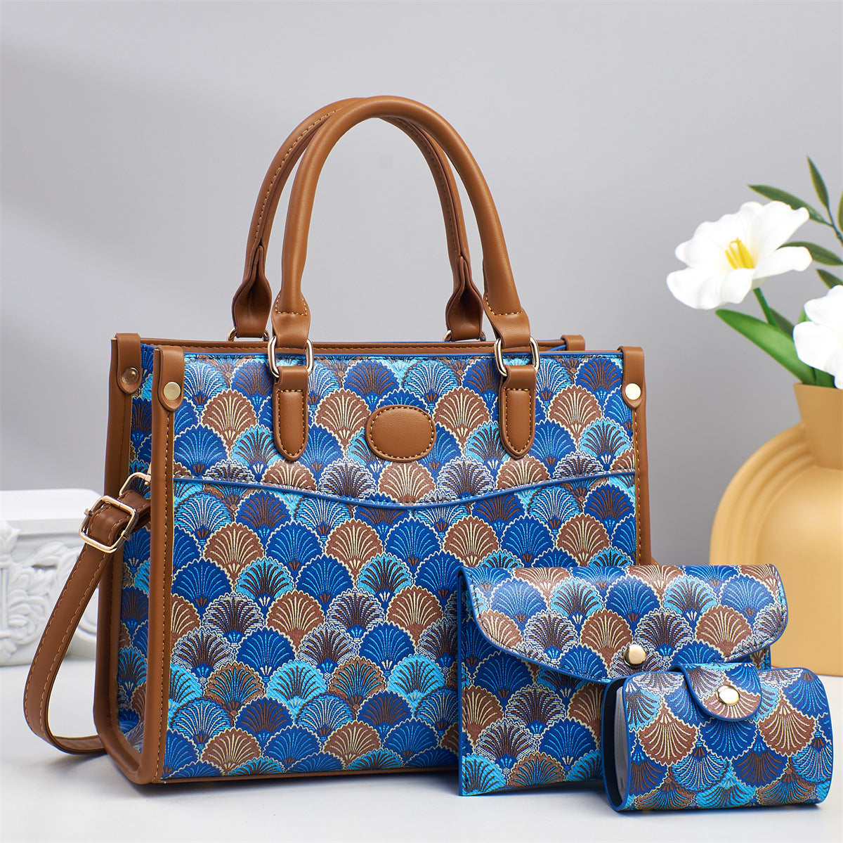 Women's Style Printed Large Capacity Textured Trendy Women's Handbag