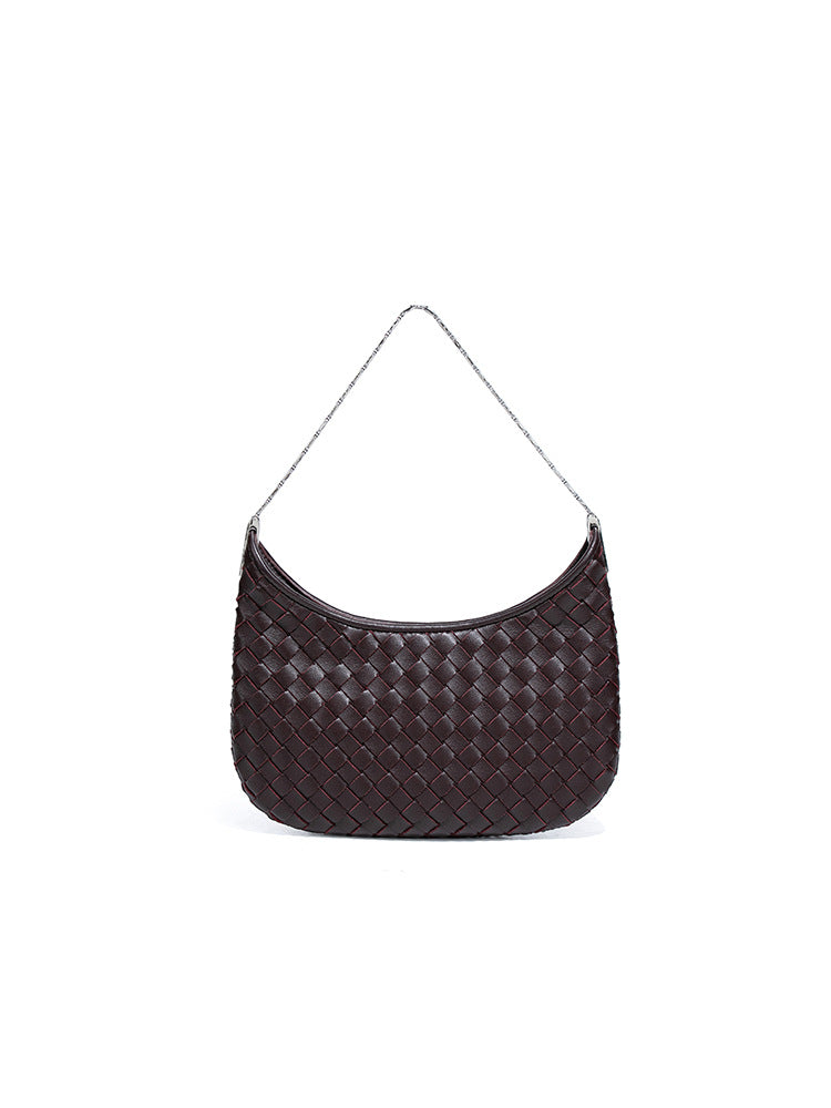 Women's High-grade Underarm Texture Trendy Solid Color Woven Bags