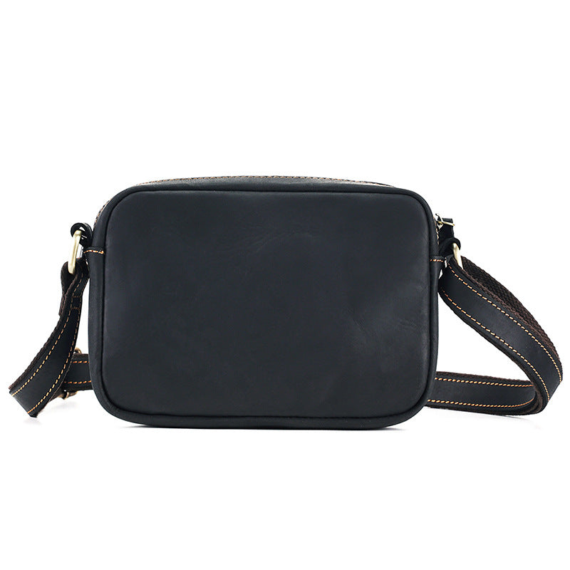 Women's & Men's Crazy Horse Leather Retro Neutral High-grade Men's Messenger Bag