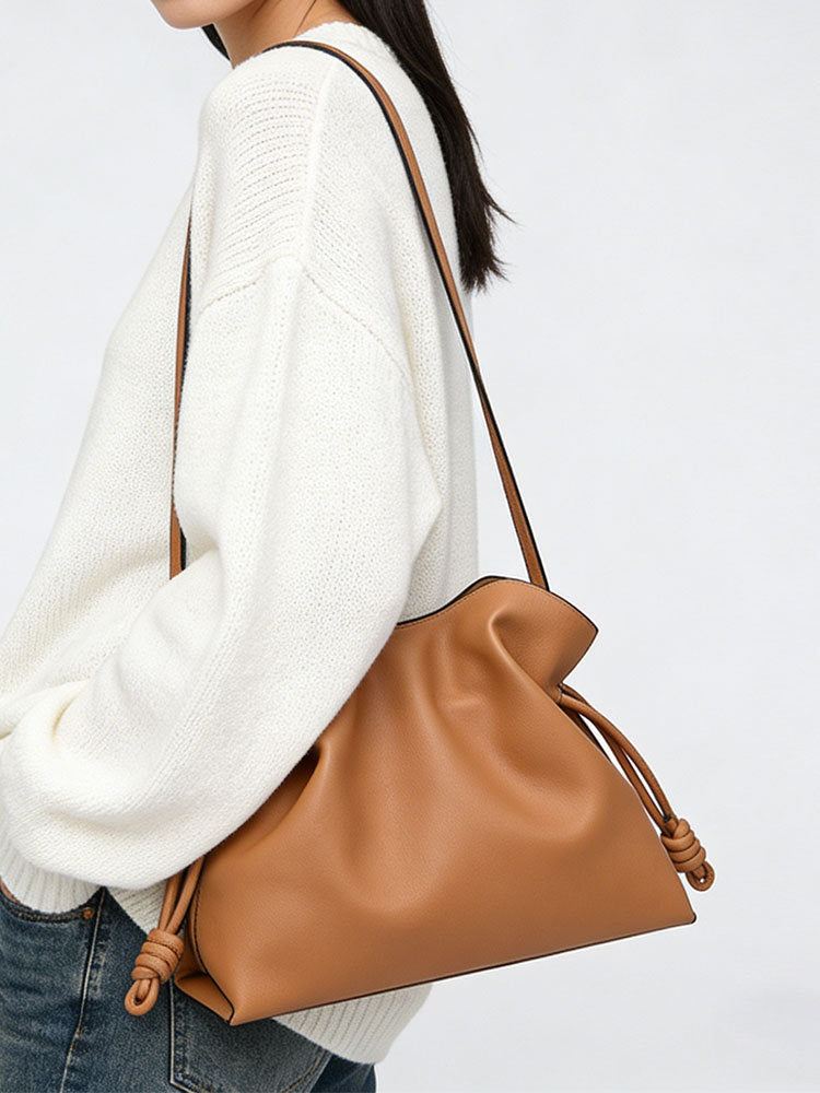 Women's Soft Leather Cloud Fashion High Sense Simple Bags