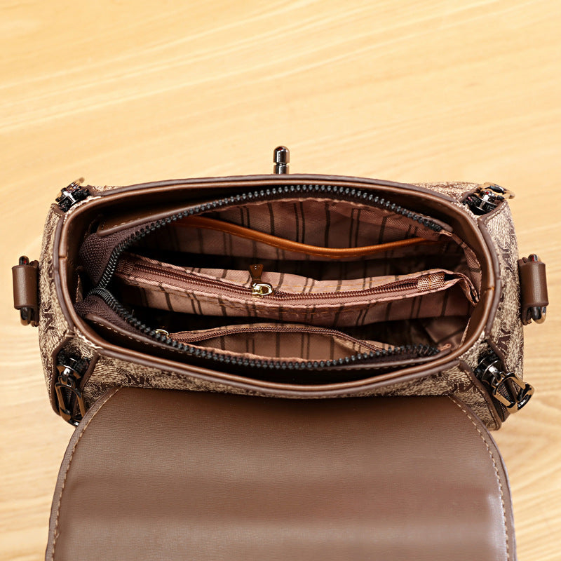 Women's Textured Apple Simple Elegant Large Capacity Bags
