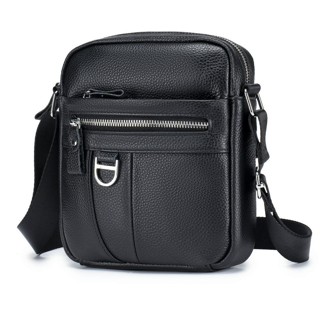 Men's Layer Cowhide Business Leisure Mini Genuine Men's Messenger Bag