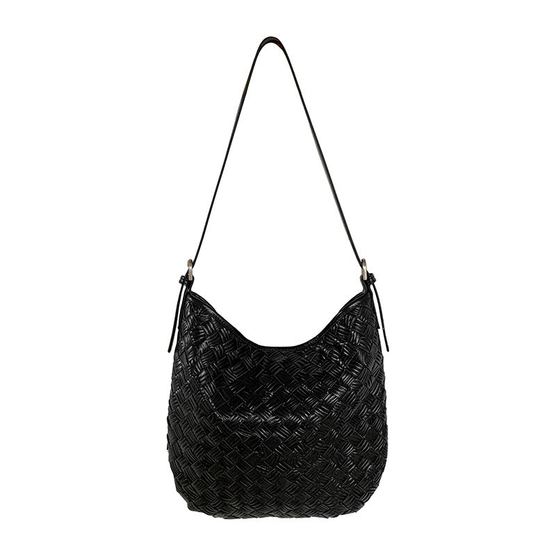 Women's Summer Authentic Leather Weave High Sense Bags