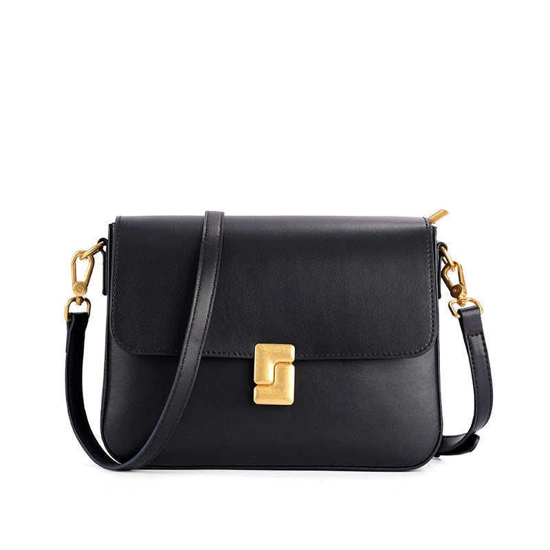 Women's Fashion Trendy For Cowhide Simple Commute Small Square Bags