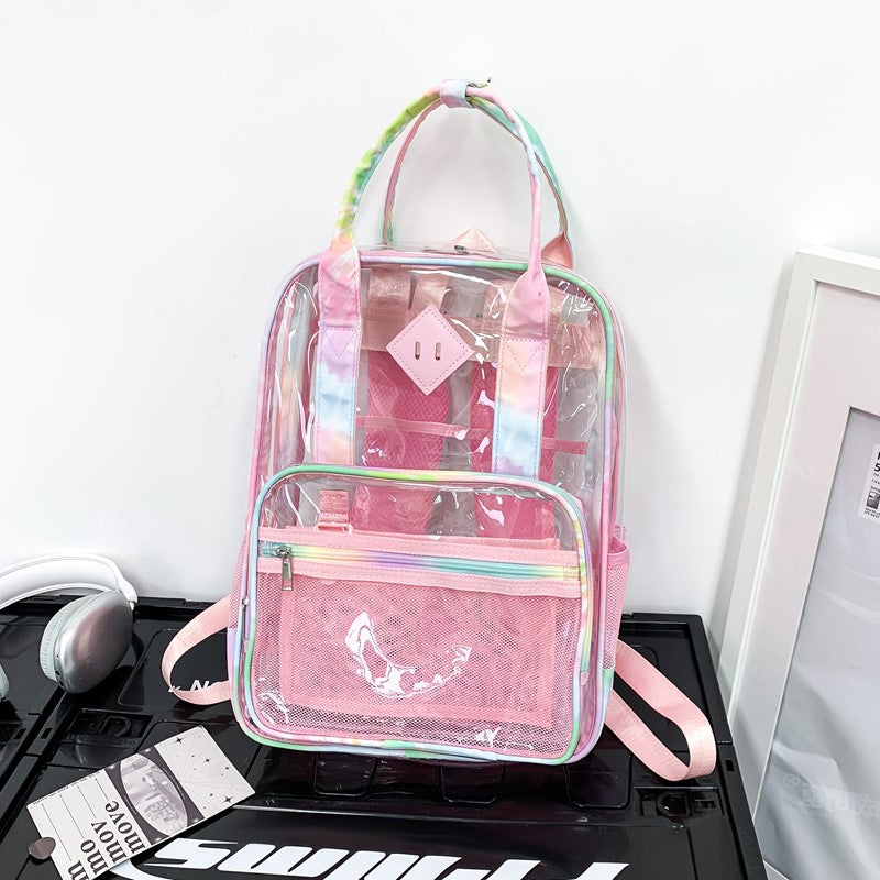 Transparent Lightweight Stadium Activity Waterproof Rucksack Large Leisure Backpack