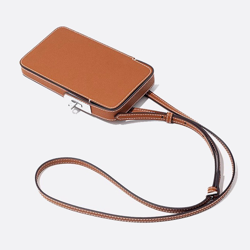 Fashion Genuine Leather Box Simple High-grade Mobile Phone Bag