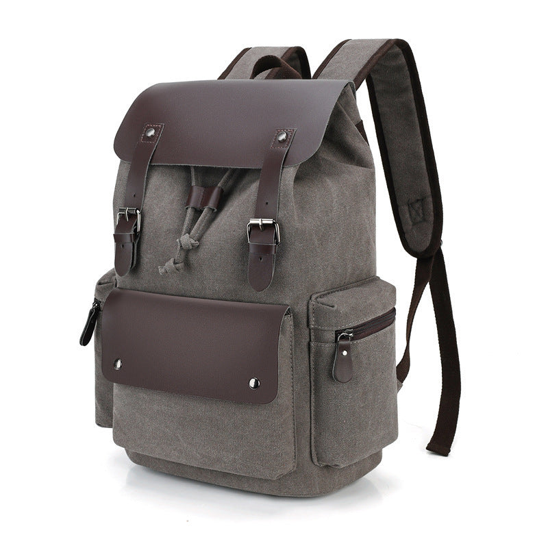 Men's Source Simple Canvas Large Capacity Retro Backpacks