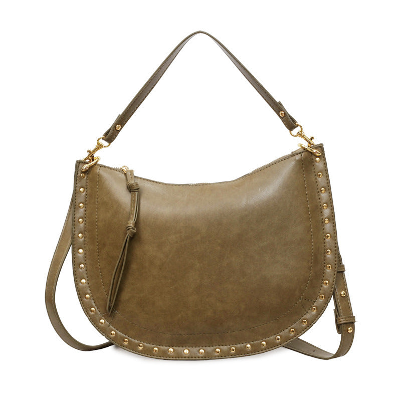 Women's Retro Large Capacity Spring Rivet Temperament Bags