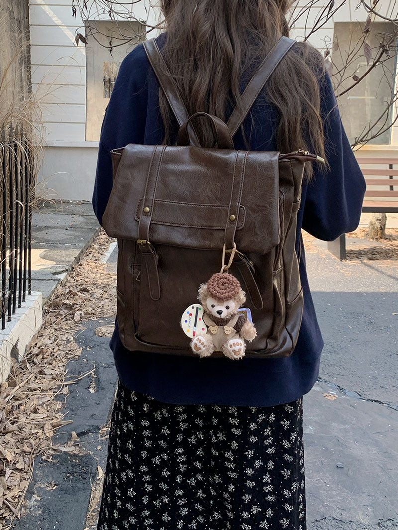 Uniform Preppy Style Retro Cambridge College Class Book Backpacks