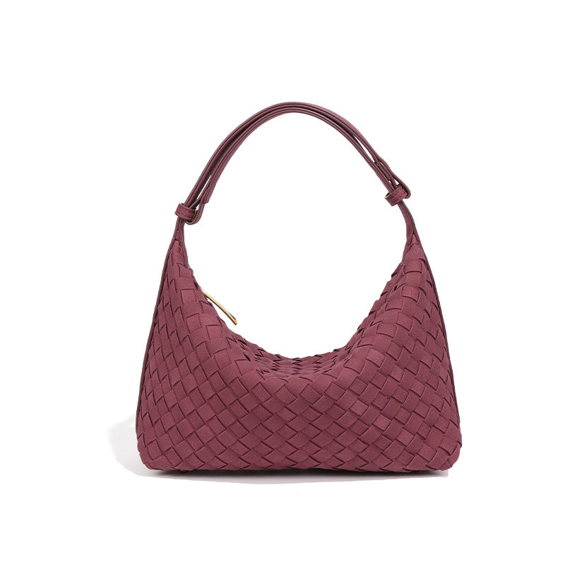 Women's Large Capacity Underarm Design Woven Simple Style Women's Handbag