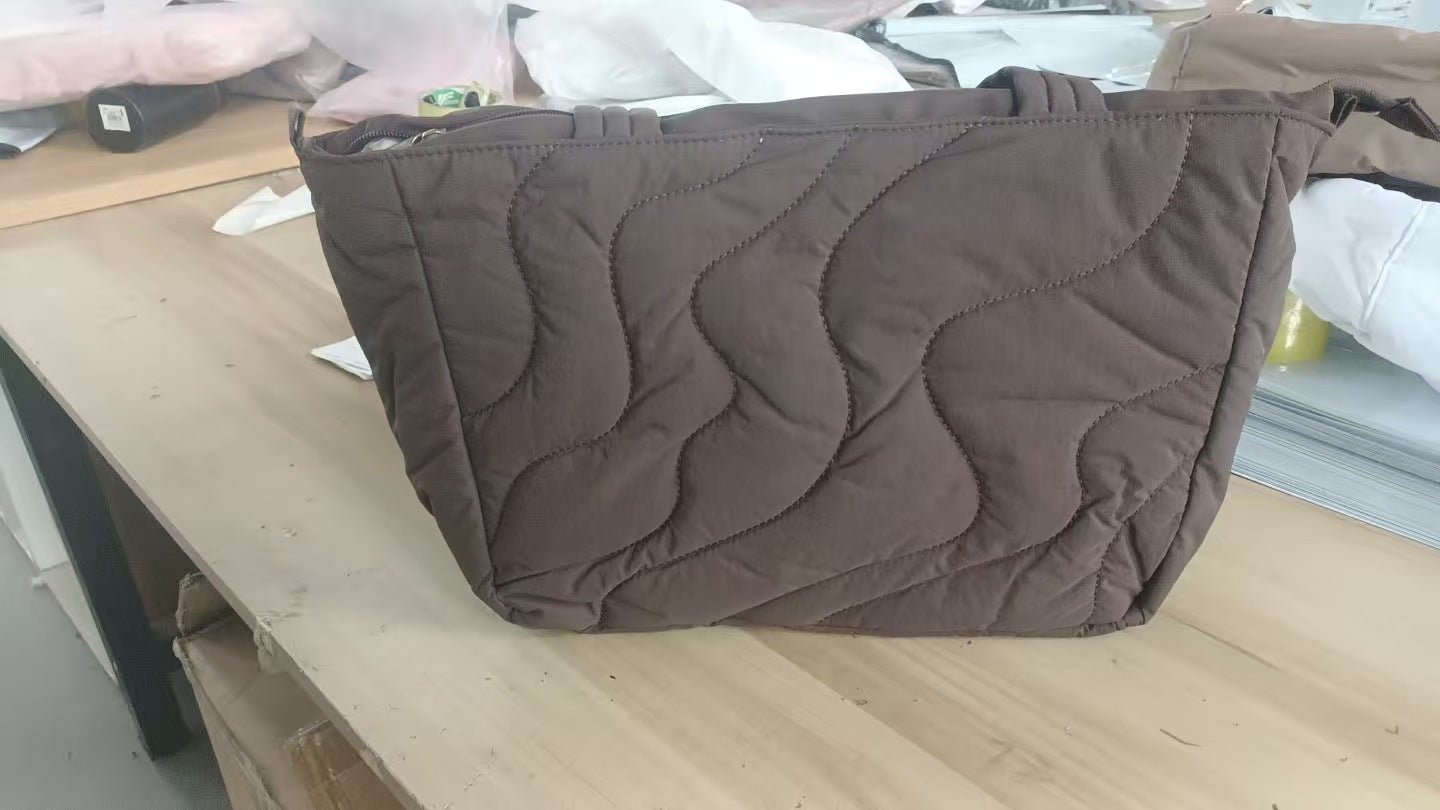 Simple Solid Color Large Capacity Totes Women's Messenger Bag
