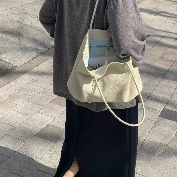 Soo Lin Leather Underarm Portable Large Capacity Women's Shoulder Bag