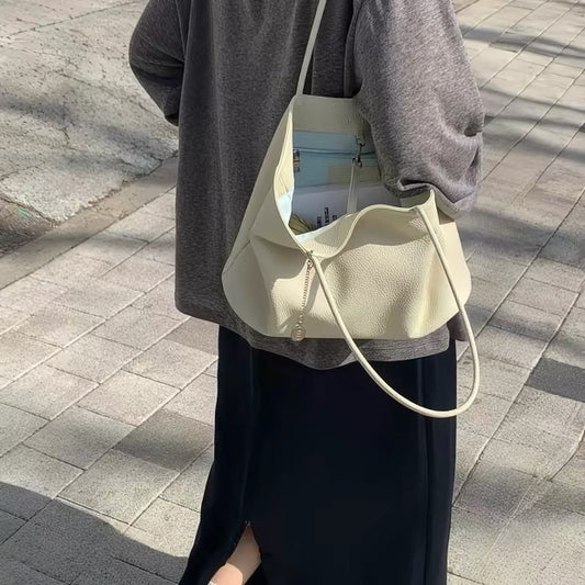Soo Lin Leather Underarm Portable Large Capacity Women's Shoulder Bag