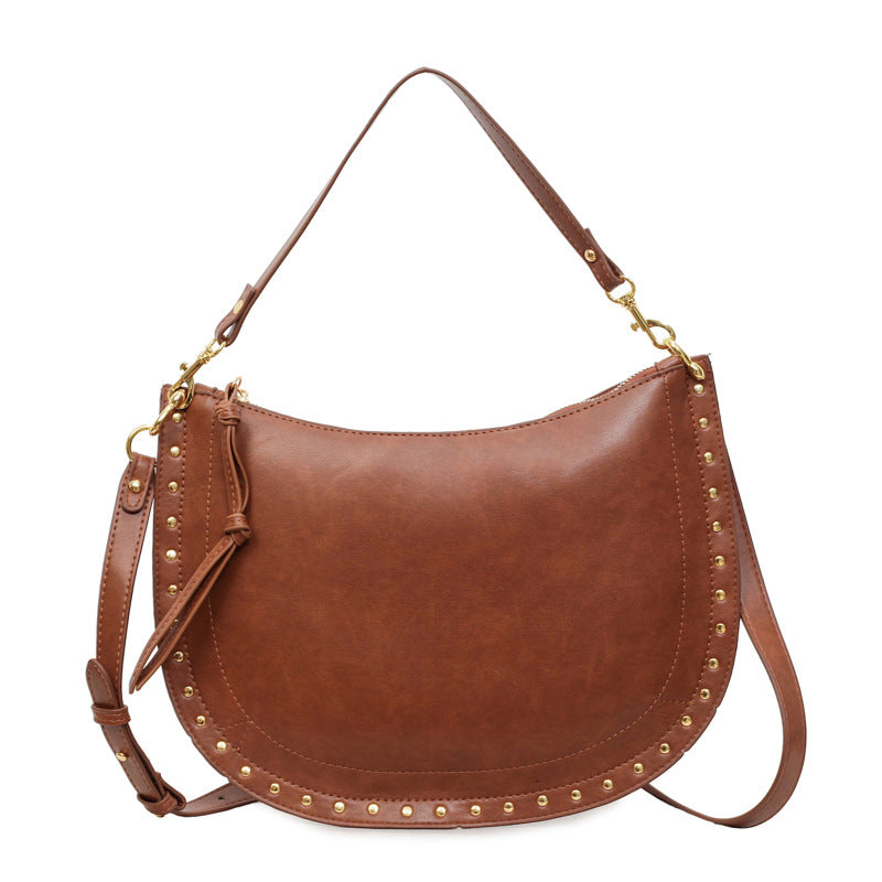 Women's Retro Large Capacity Spring Rivet Temperament Bags