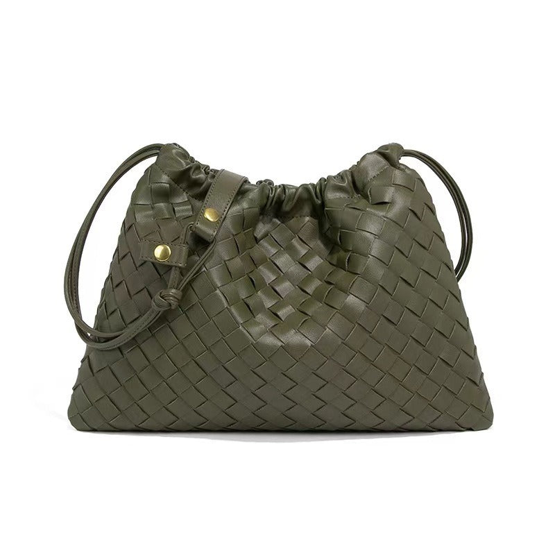 Women's Lucky Hand-woven Drawstring Pleated Cloud Fashion Women's Messenger Bag