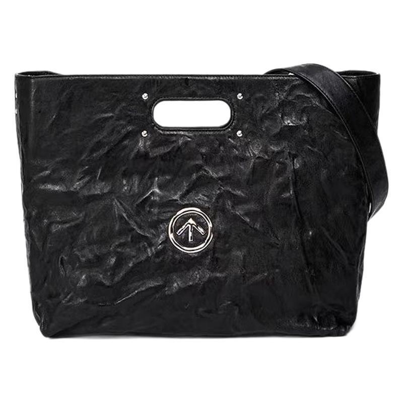 Women's Black Stone Simple Portable For Bags