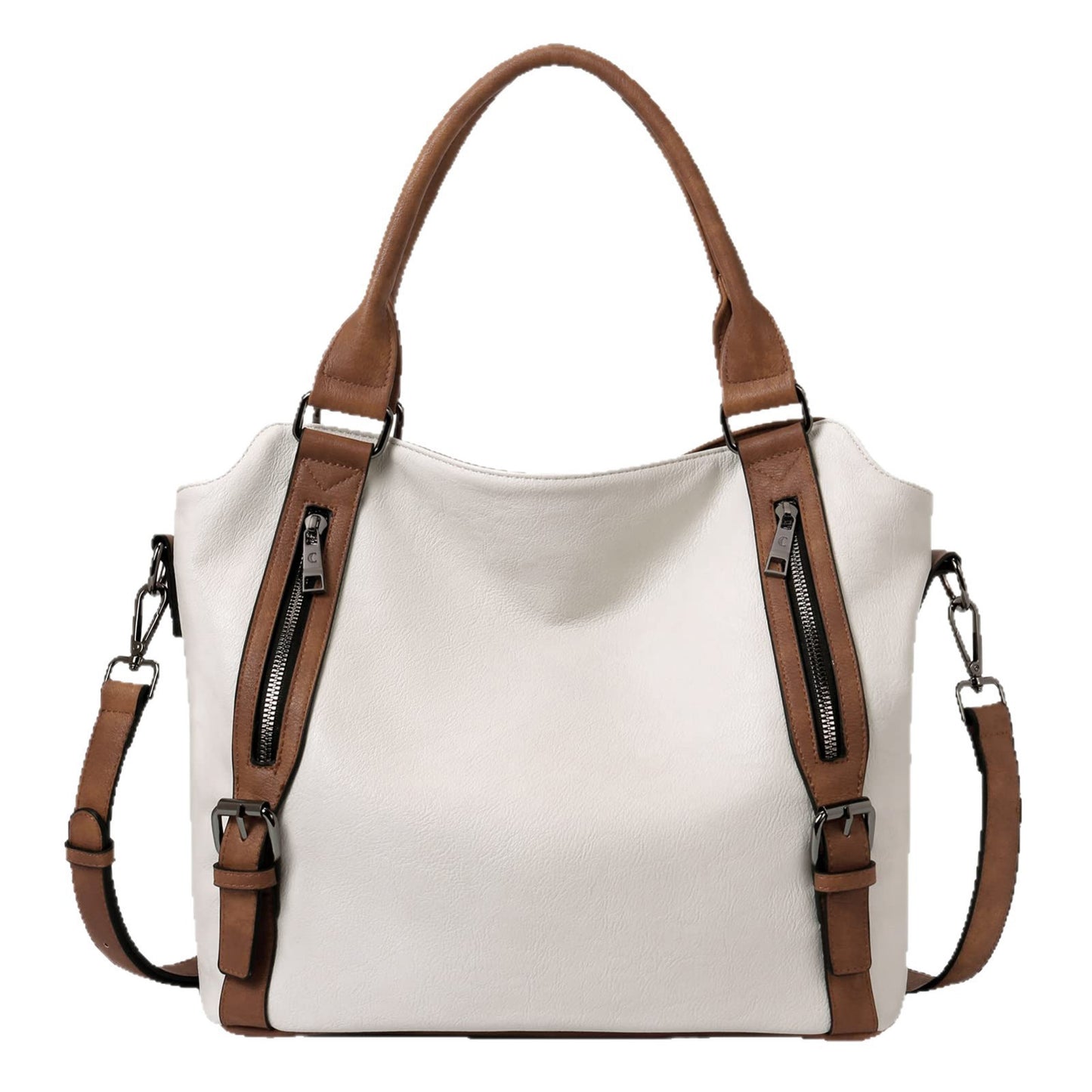 Double Zipper Portable Soft Leather Capacity Bags