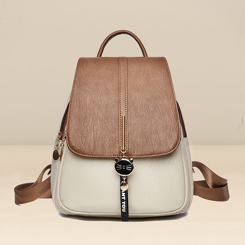 Women's Green Practical Large Capacity Female College Women's Backpack