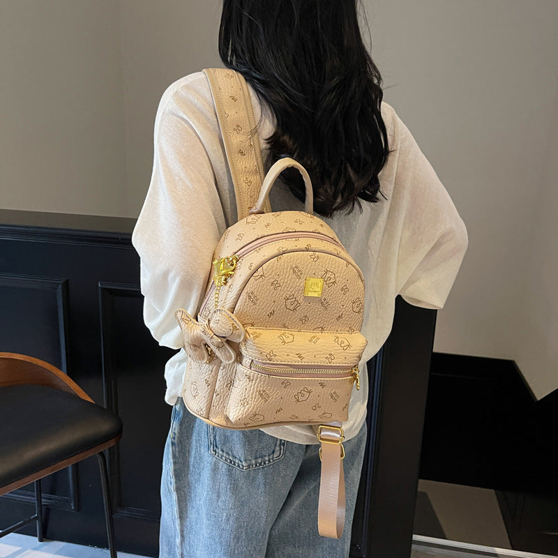 Women's Soft Leather Trendy Texture Classic Commuter Simple Fashion Trend Western Women's Backpack