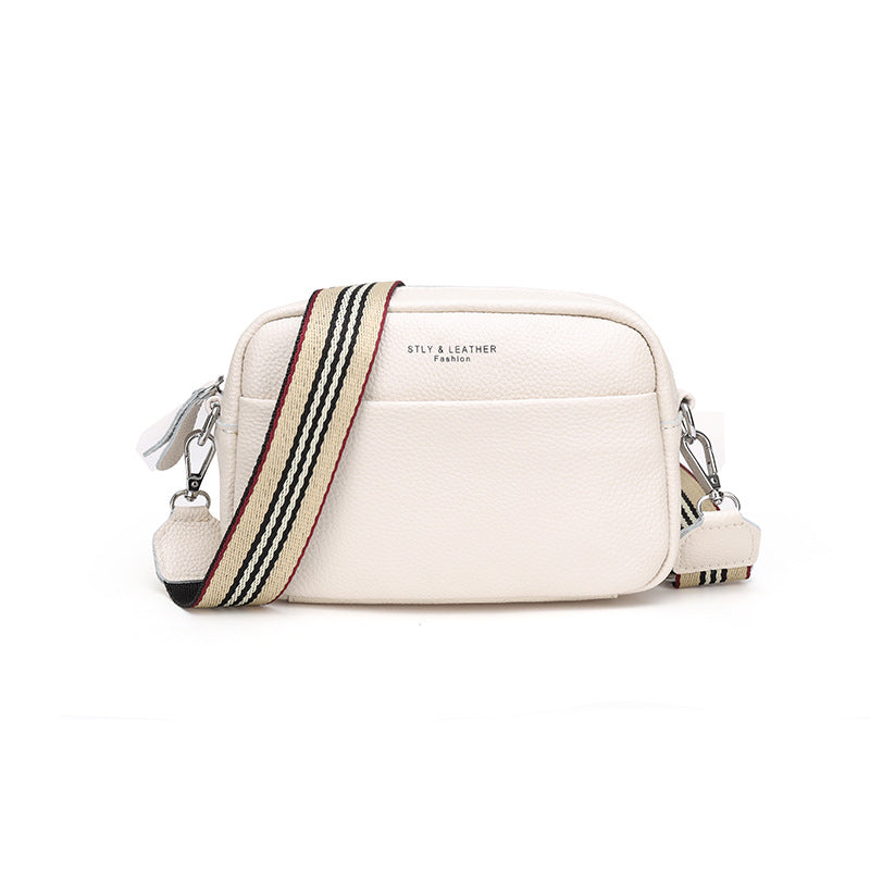 Women's Genuine Leather First Layer Cow Wide Strap Bags
