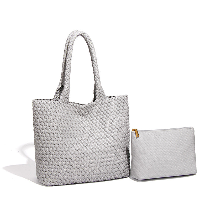 High-grade Soft Leather Hand-woven Idle Style Bags
